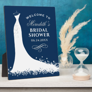 Placa Expositora Elegante Boda de la Marina con ducha de novias