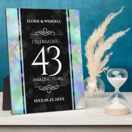 Placa Expositora Elegante celebración del 43° Aniversario del Boda