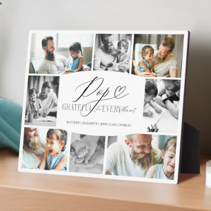 Placa Expositora Elegante Colage de Fotos Personalizadas para el Re