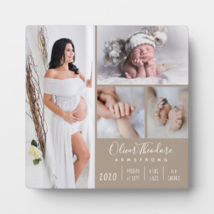 Placa Expositora Elegante familia de fotos de bebé Keepsake Light B