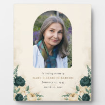 Elegante foto en memoria floral