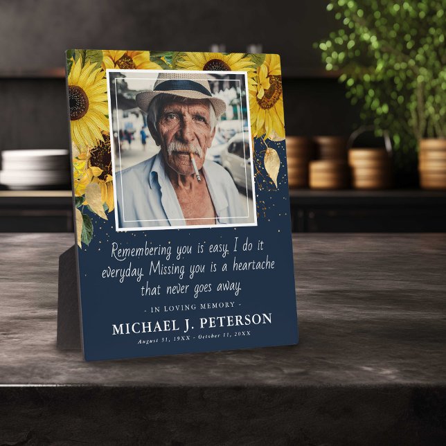 Placa Expositora Elegante girasol en memoria amorosa foto de Keepsa (Subido por el creador)