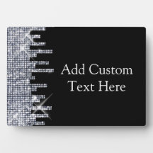 Elegante glamur negro/plateado Purpurinoso