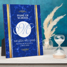 Elegante Graduación Monograma Relieve metalizado d