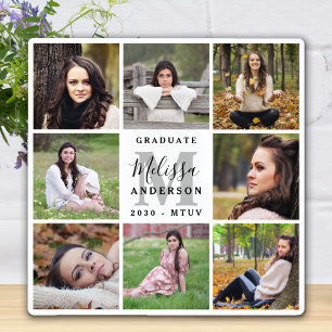 Placa Expositora Elegante graduación personalizada de 8 Collages de