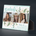 Placa Expositora Elegante guión Eucalyptus Greenery Grad 3 Foto<br><div class="desc">Elegante Guión Eucalyptus Greenery Graduación 3 Placa de fotos. ¡Felicitaciones al GRAD! Felicidades por su merecido éxito y festejarlos con esta hermosa placa de mesa con caballete de caballete. Todos los textos están preorganizados para que puedas personalizarlos fácil y rápidamente con tus propios detalles.</div>