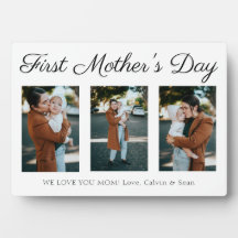 Elegante guión Primer Collage de fotos del Día de