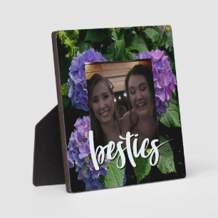 Placa Expositora Elegante magenta púrpura azul verde hidrangea flor