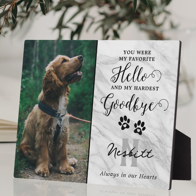 Placa Expositora Elegante Mascota Loss Memorial Picture Plaque (Subido por el creador)