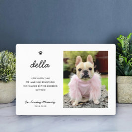 Placa Expositora Elegante memorial para mascotas | Recuerdo fotográ