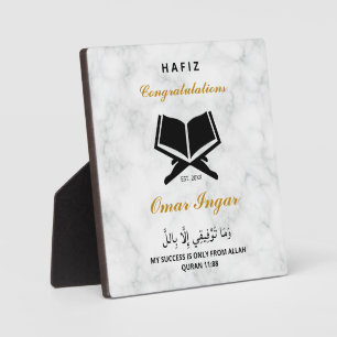 Placa Expositora Elegante moderno negro y oro de graduación Keepsak