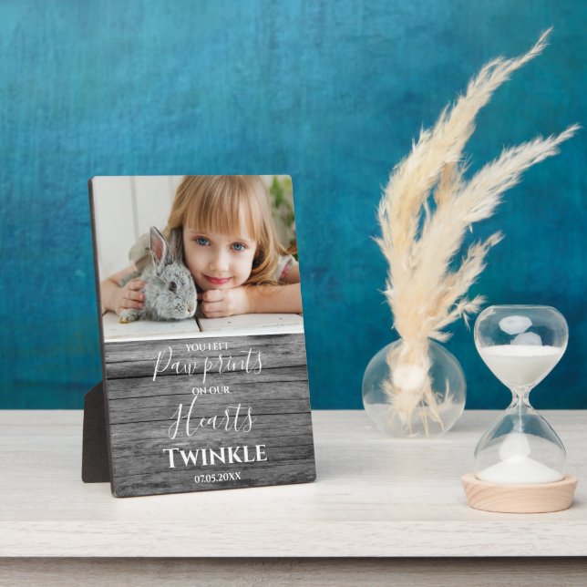 Placa Expositora Elegante monumento a los Mascotas de fotografía (Lado)