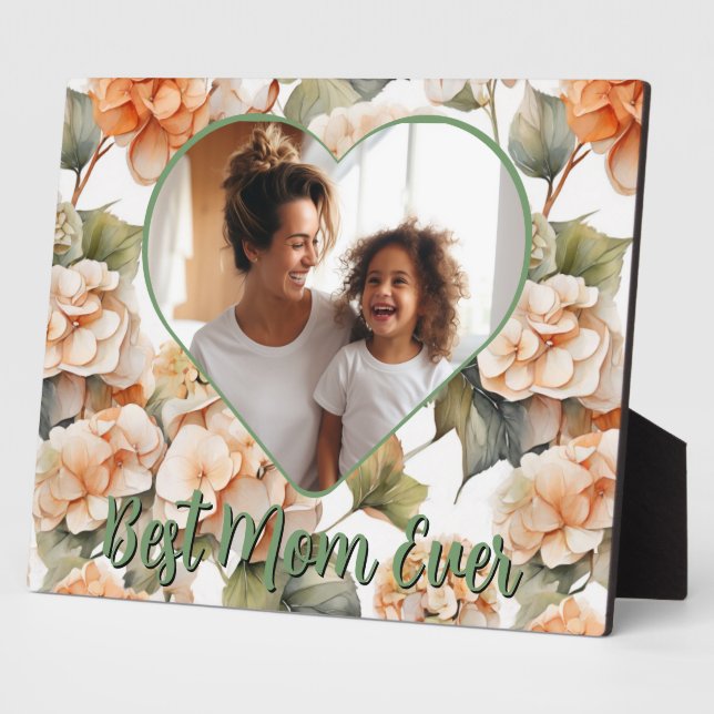 Placa Expositora Elegante naranja floral mejor plantilla de fotos d (Lado)