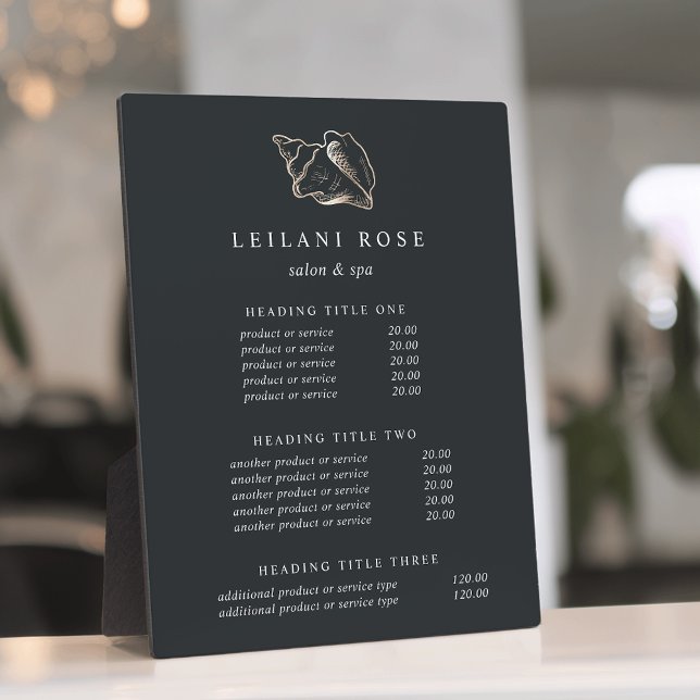 Placa Expositora Elegante pantalla de precios/servicios de la cubie (Subido por el creador)