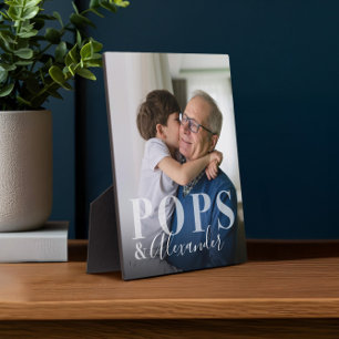 Placa Expositora Elegante regalo para papas y nietos foto Keepsake