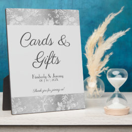 Placa Expositora Elegante Rótulo de Boda de agua de época