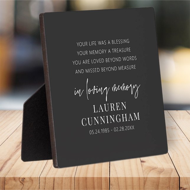 Placa Expositora Elegante Simple Moderno Chic Memorial (Subido por el creador)