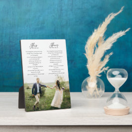 Placa Expositora Elegante, su Boda y el suyo prometen una foto míni