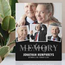 Elegante tributo conmemorativo de 4 fotos