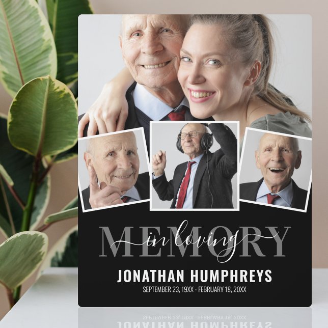 Placa Expositora Elegante tributo conmemorativo de 4 fotos (Subido por el creador)