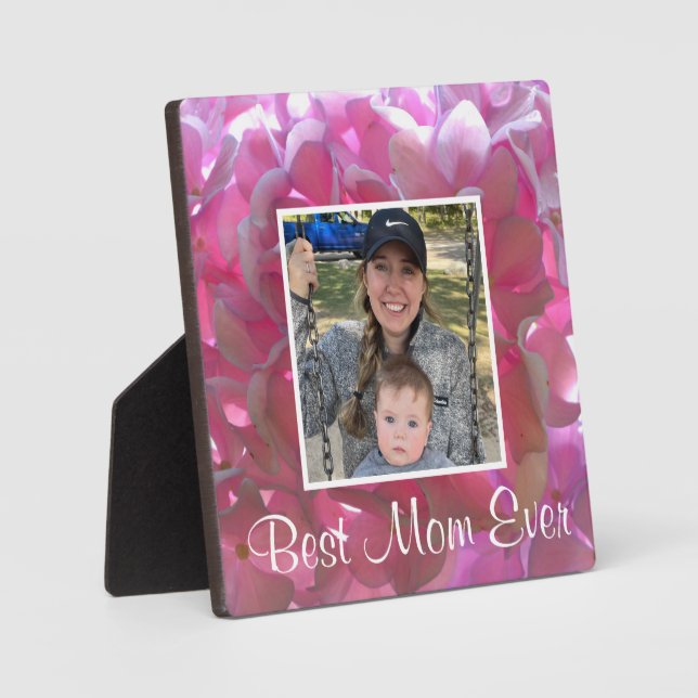 Placa Expositora Elegantes flores de boho rosa flores hortensias (Anverso)