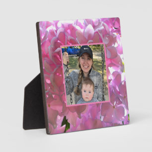 Placa Expositora Elegantes flores de boho rosa flores hortensias