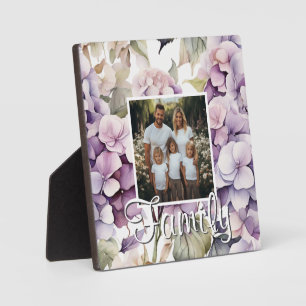 Placa Expositora Elegantes hortensias acuarela rosa púrpura 