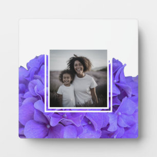 Placa Expositora Elegantes hortensias florales de lavanda lila púrp