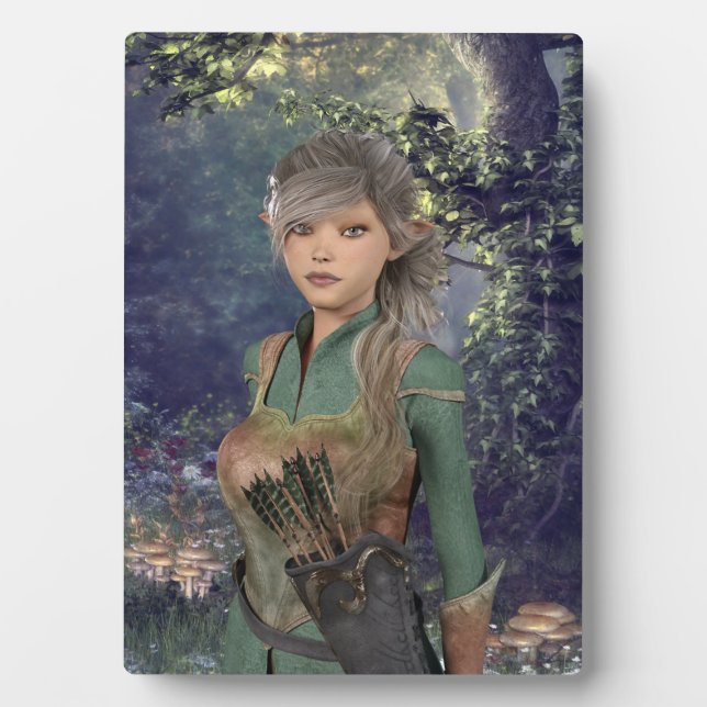 Placa Expositora Elf Maiden en los bosques (Frente)