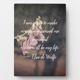 Placa Expositora Elsie de Wolfe Quote Plaque