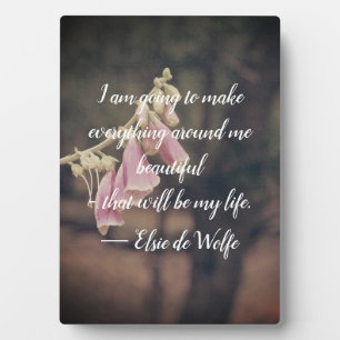 Placa Expositora Elsie de Wolfe Quote Plaque