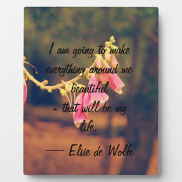 Placa Expositora Elsie de Wolfe Quote Plaque