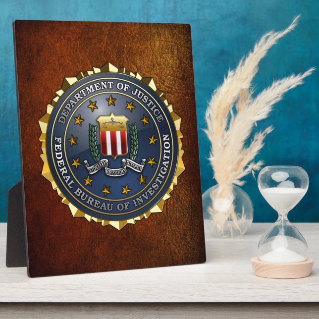 Placa Expositora Emblema del FBI (Lado)