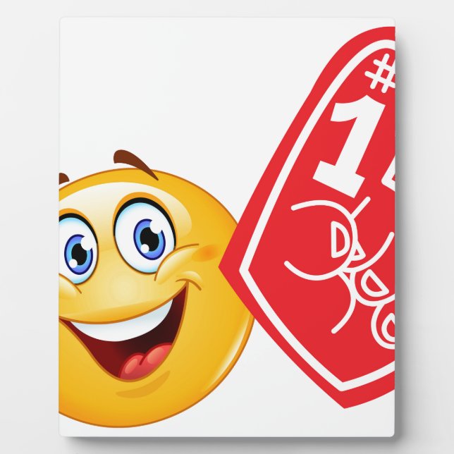 Placa Expositora emoji de aficionados al deporte (Frente)