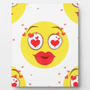 Placa Expositora Emoji de beso de San Valentín