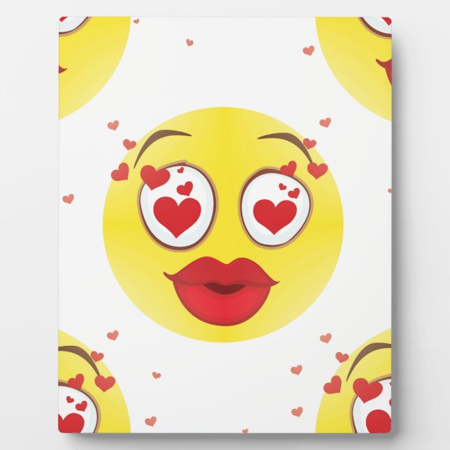Placa Expositora Emoji de beso de San Valentín (Frente)