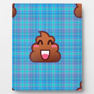 Placa Expositora emoji de caca de plaid
