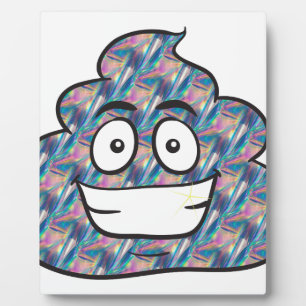 Placa Expositora emoji de caca holográfica
