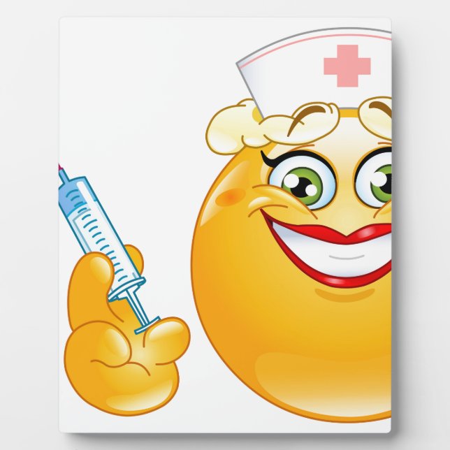 Placa Expositora emoji de enfermería (Frente)