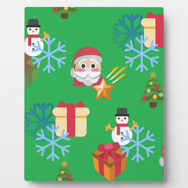 Placa Expositora emoji de navidades verdes (Frente)