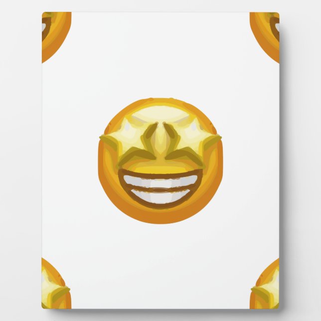 Placa Expositora emoji de ojos de estrella (Frente)