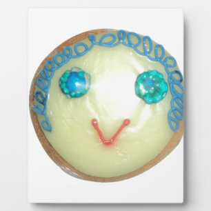 Placa Expositora Emoji de pelo azul Arte Imprimir/Gráfico