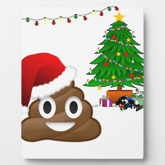 Placa Expositora emoji de poo de navidades (Frente)