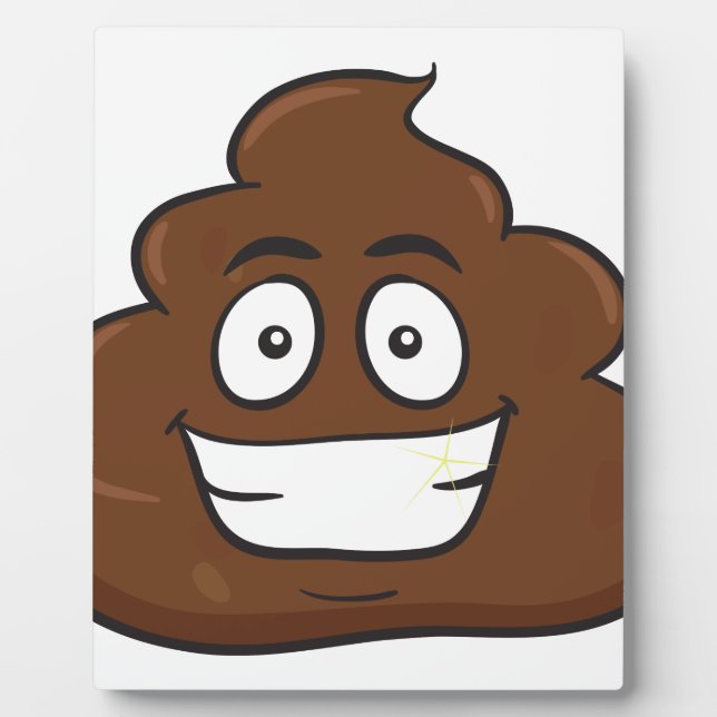 Placa Expositora emoji de poop divertida (Frente)