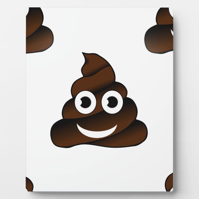Placa Expositora emoji de poop divertida (Frente)