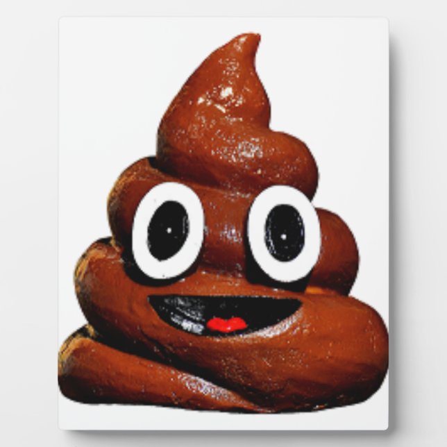 Placa Expositora emoji de poop graciosa (Frente)