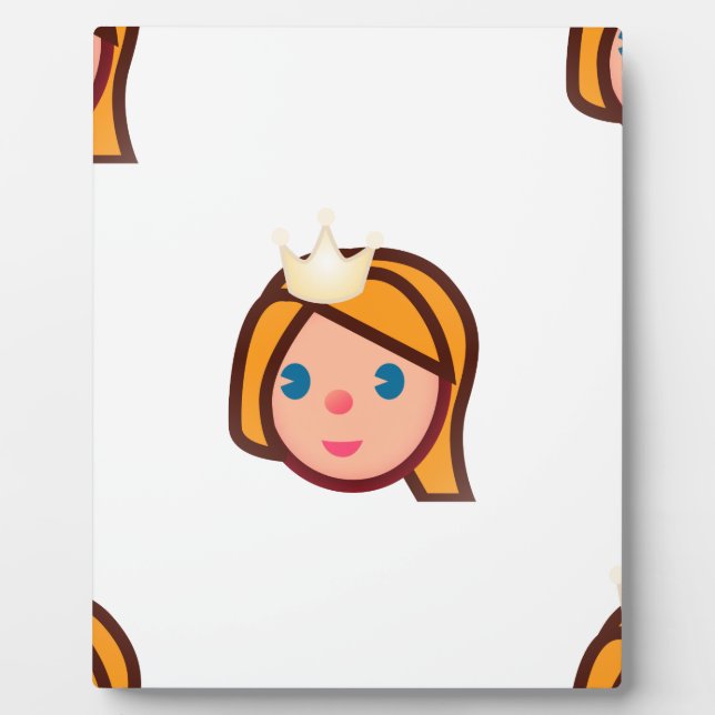 Placa Expositora emoji de princesa (Frente)