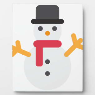 Placa Expositora emoji de snowman de los navidades