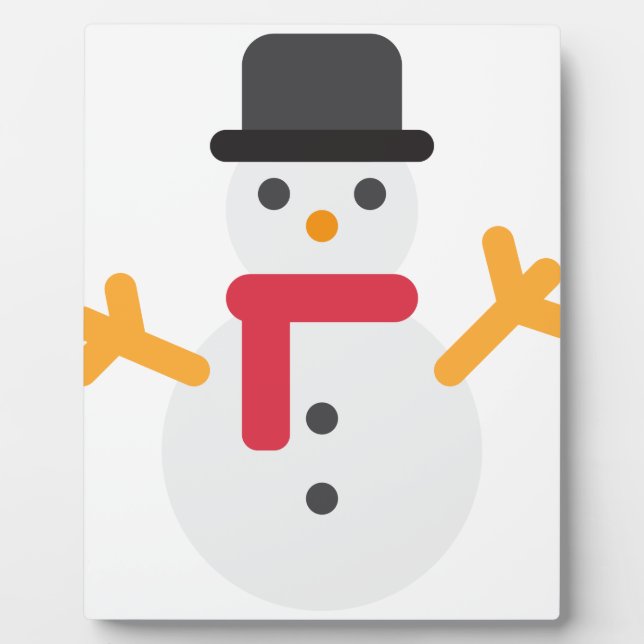 Placa Expositora emoji de snowman de los navidades (Frente)