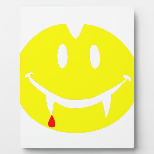 Placa Expositora emoji de vampiro dracula (Frente)